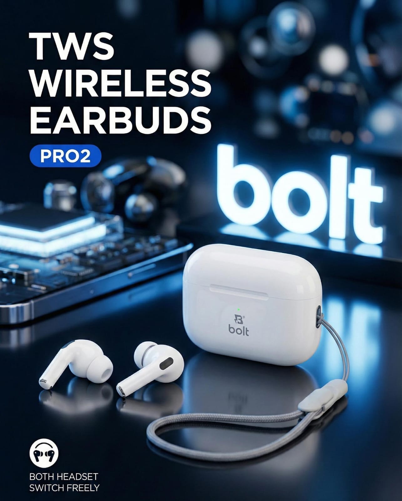 TWS WIRELESS EARBUDS(PRO2), BY BOLT