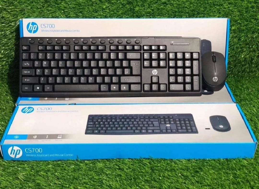 HP CS700 Wireless Combo Keyboard & Mouse with 12 Media Keys Business Home 2.4G Bluetooth Keyboard Mouse Set Wireless keyboard Mouse Combo for Computer PC Game