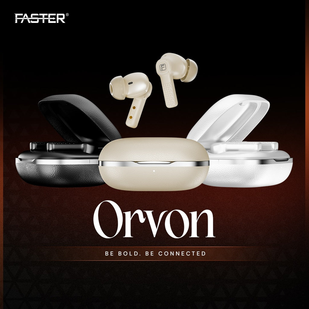 Faster TroniX Half In-Ear Earbuds Bluetooth 5.4 with ENC Tech, LED Display Charging Case, 5H Playback, 13mm Driver, Enhanced Bass, Type-C Charging, True Wireless Earbuds with Mic (Midnight Black)